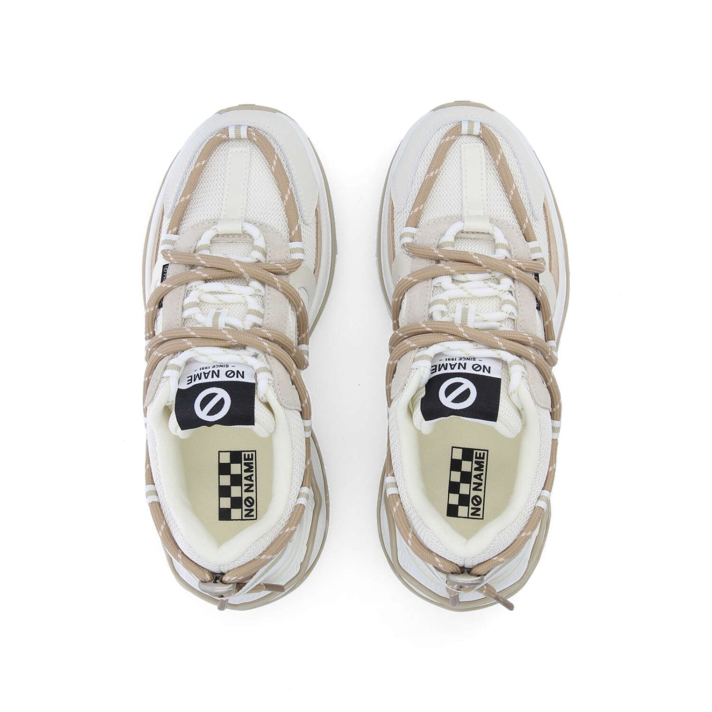 WILLO RUNNER W - KNIT/STAMP/SDE - BIANCO SPORCO/BEIGE